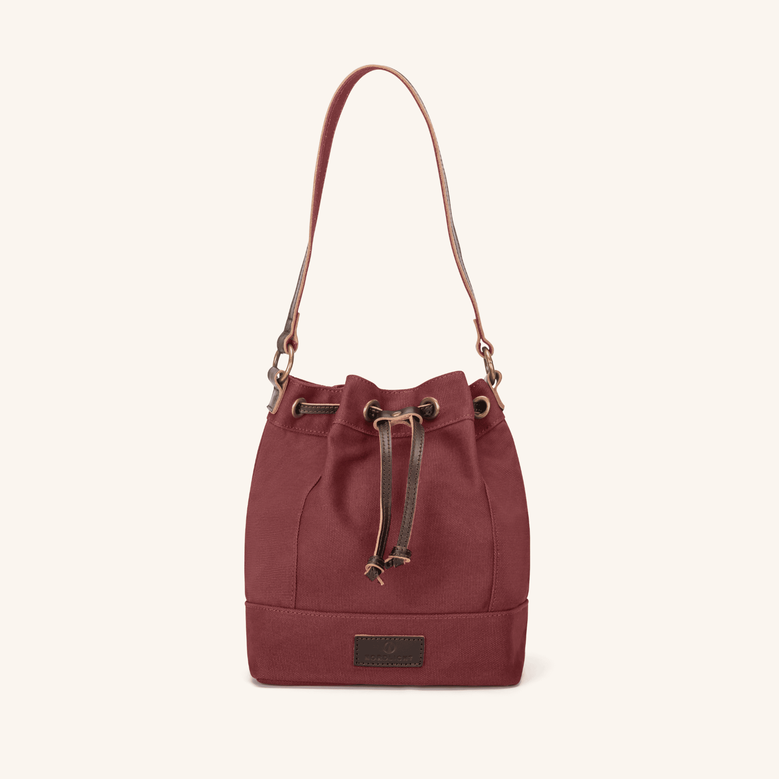 Nordlicht Janna XS Tasche Bordeaux Rot Leder Canvas