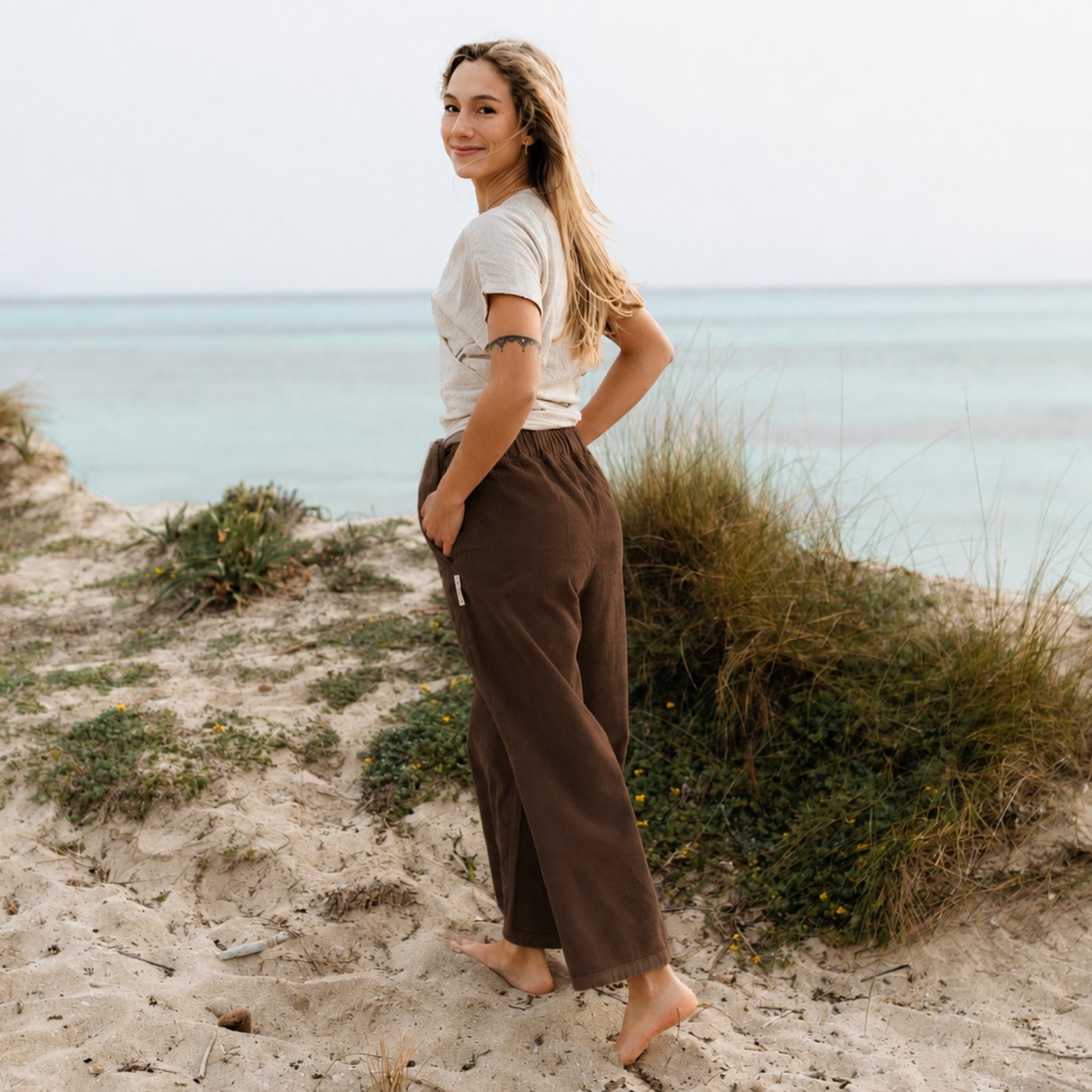 NORDLICHT Hosen Nala Cord Culotte Braun Bio
