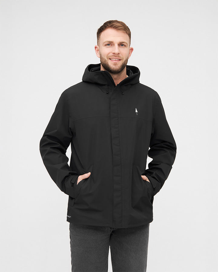 NIKIN TreeJacket Rain Herren Regenjacke Schwarz wasserdicht