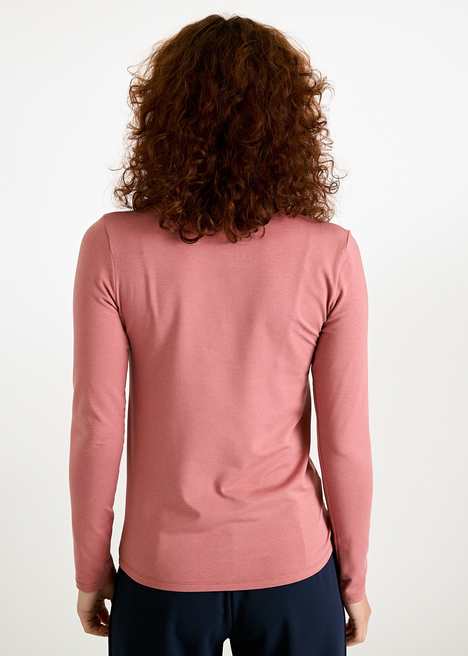 Wijld Maya Rosewood Damen Langarmshirt Lyocell Slim