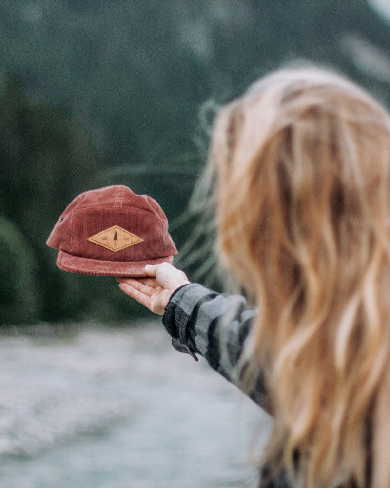 NIKIN TreeCap 5 Panel Cord Cap Chestnut Bio-Baumwolle