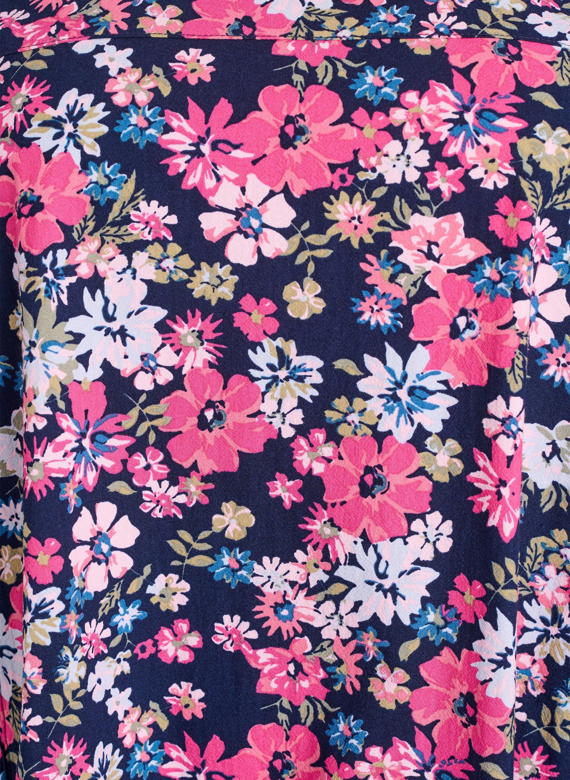 Zizzi Kleid Kurzarm Print Gr. 42-56 Große Größen Sommer