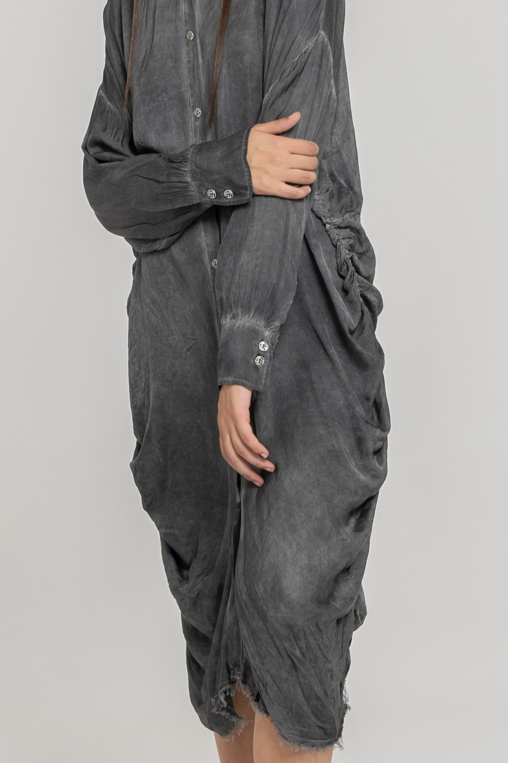 Sanctamuerte Abiti Chemisier in Raso Kleid Viskosesatin