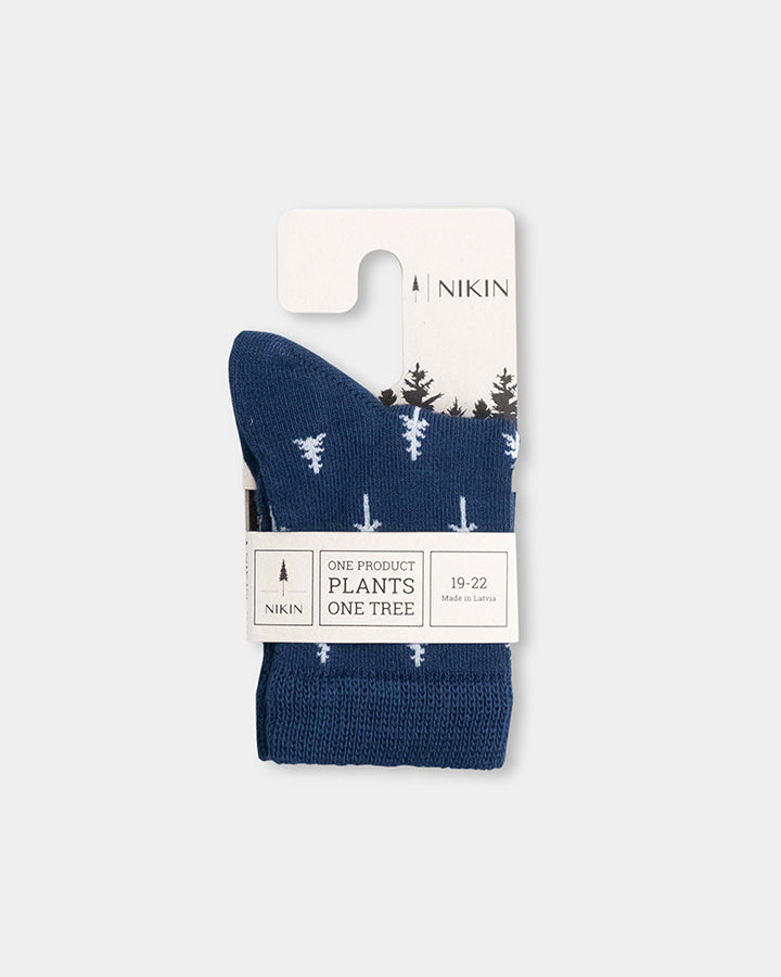 NIKIN TreeSocks Kids Allover Socken Indigo Bambus 19-22
