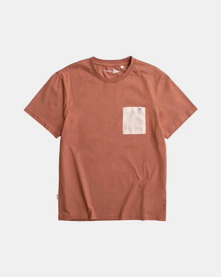 NIKIN TreeShirt Pocket Spatz T-Shirt Rehbraun Regular Fit