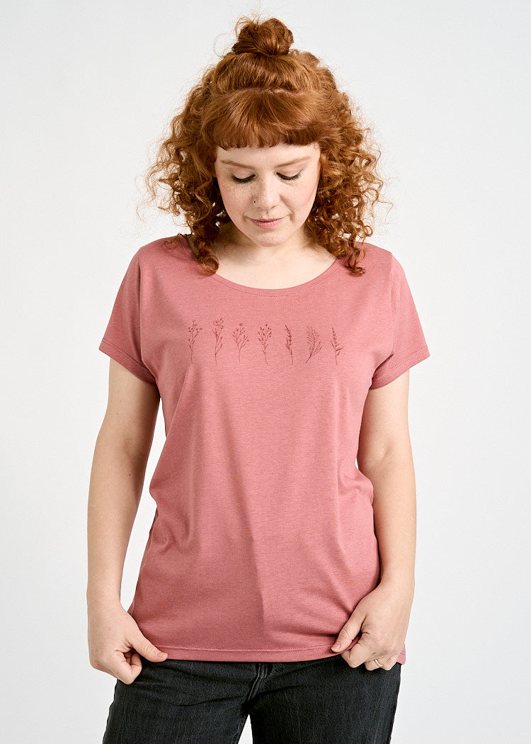 Wijld Lena T-Shirt Damen Bloom Print Relaxed Slim