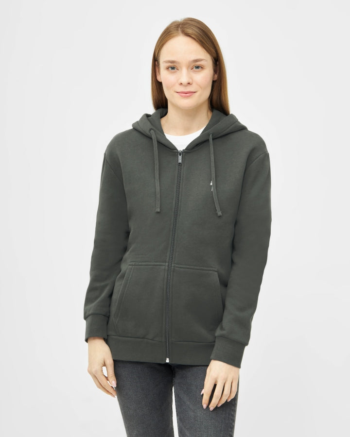 NIKIN TreeHoodie Jacket Hoodie Ash Green Bio-Baumwolle