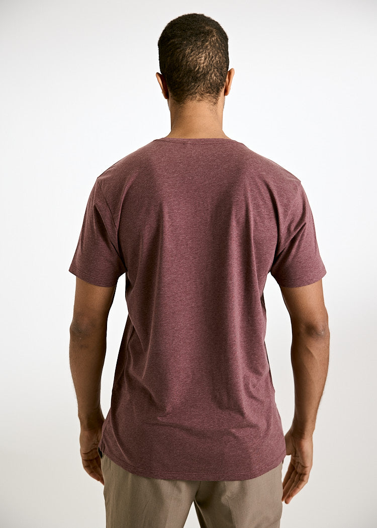 Wijld Alex Woodshirt Herren Red Melange T-Shirt Regular
