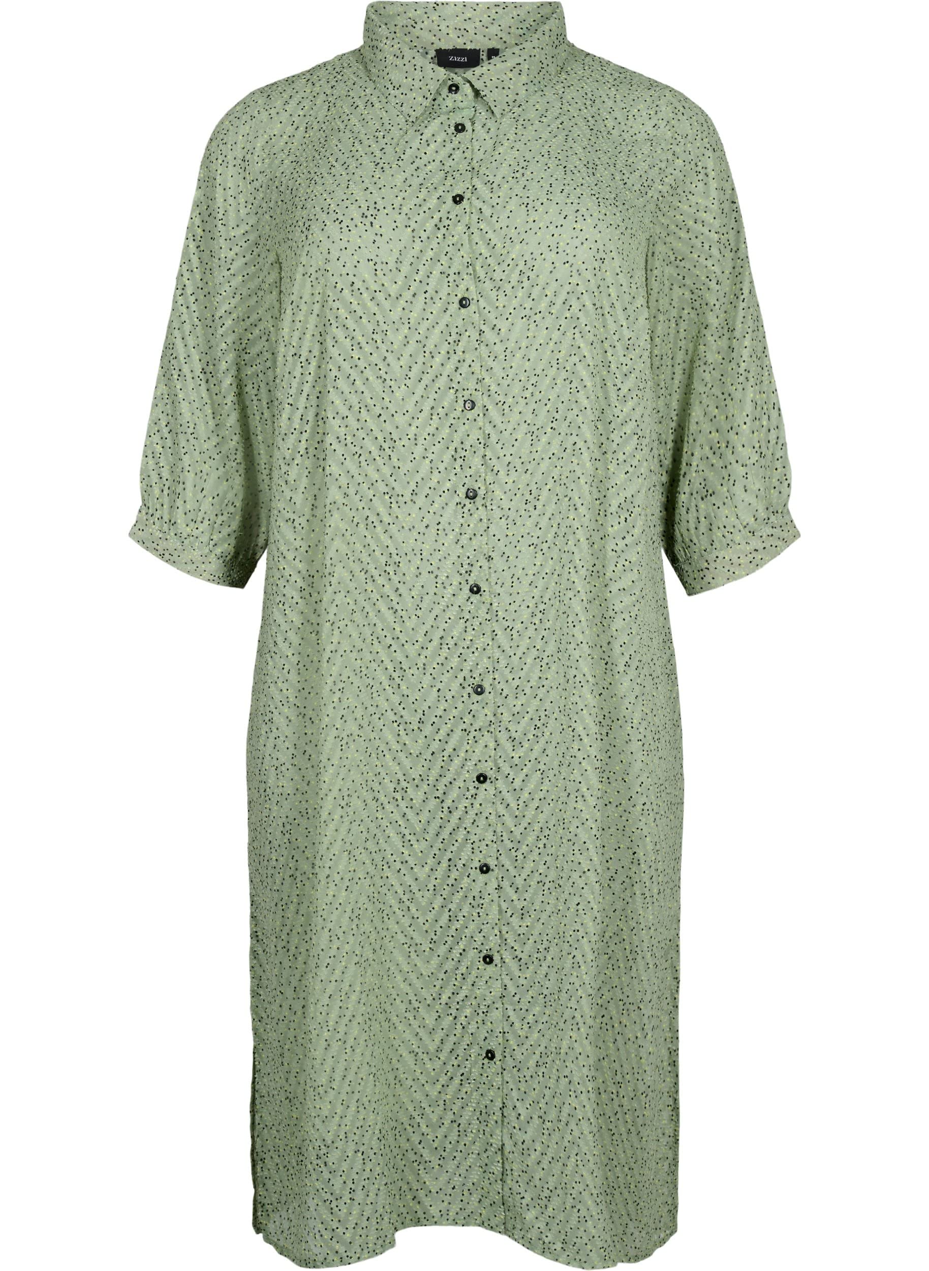 Zizzi Dresses Hemdkleid 3/4 Arm Dots