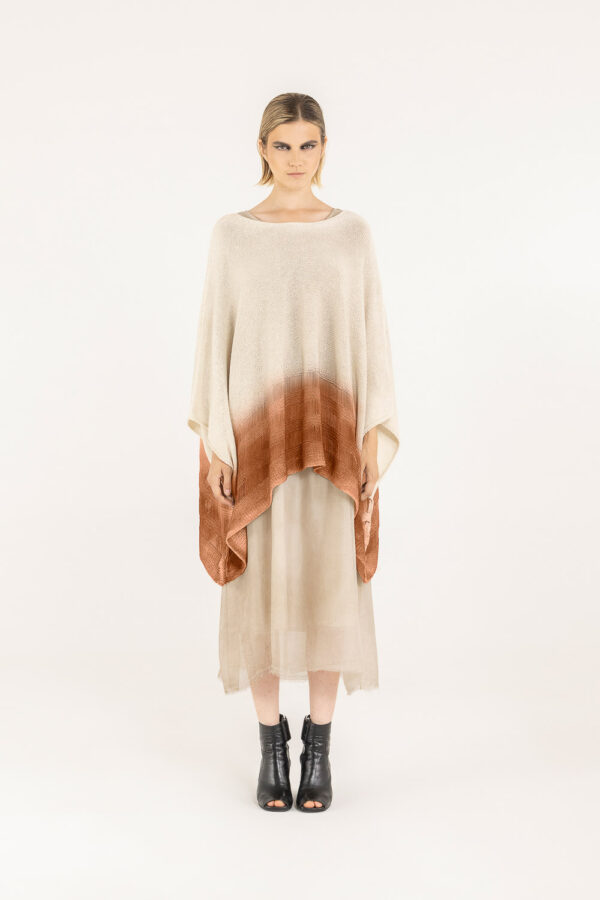 Sanctamuerte Maglieria Poncho Strickponcho Baumwolle