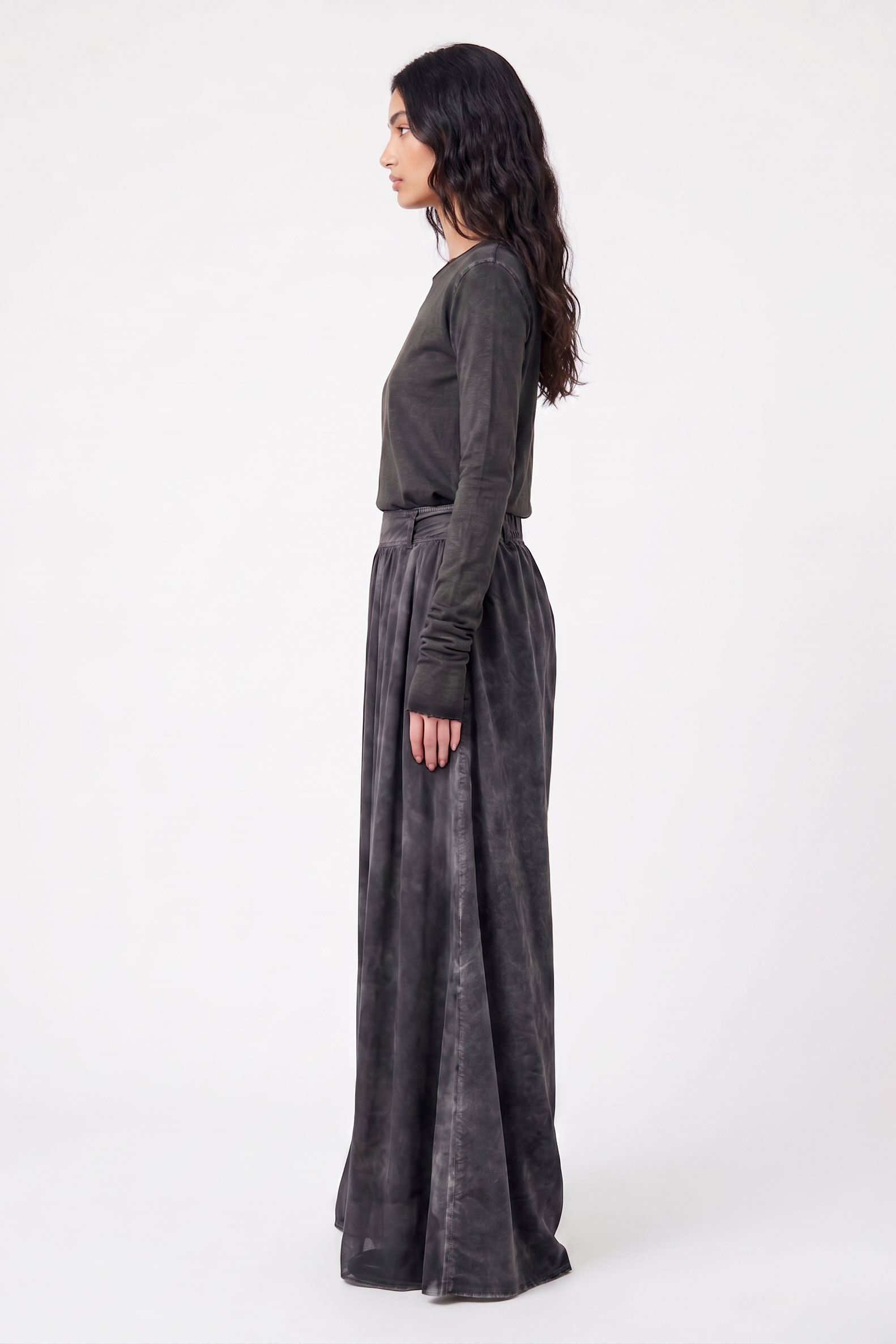 Sanctamuerte Pantaloni Hose Samt Elastikbund
