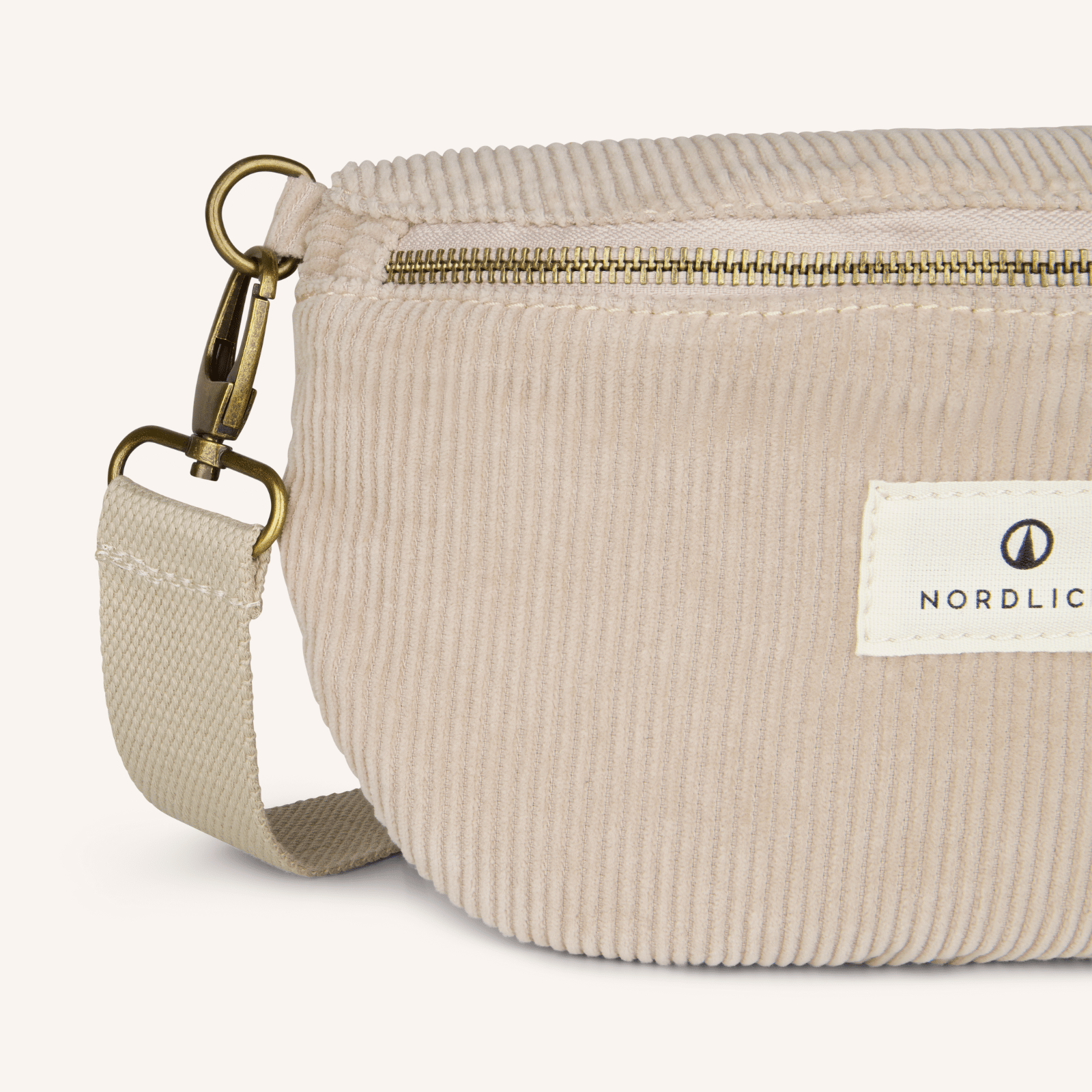 NORDLICHT Tomma Cord Bauchtasche Natur Bio-Baumwolle