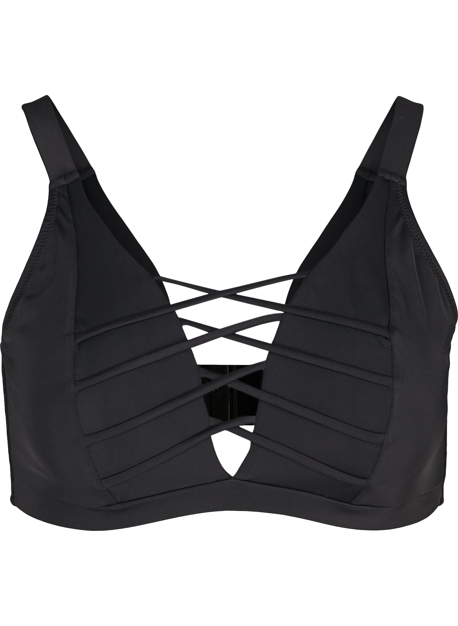 Zizzi Swim Bikini Oberteil Damen Schwarz Gr 42 ohne Bügel