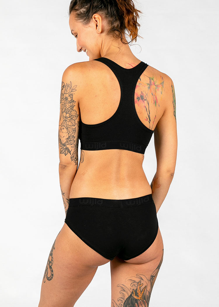 Wijld Marcy Black Damen Bustier Lyocell Bügellos