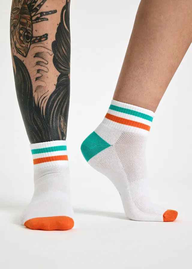 Wijld Woodsocks Sportsocken Orange Turquise Lyocell