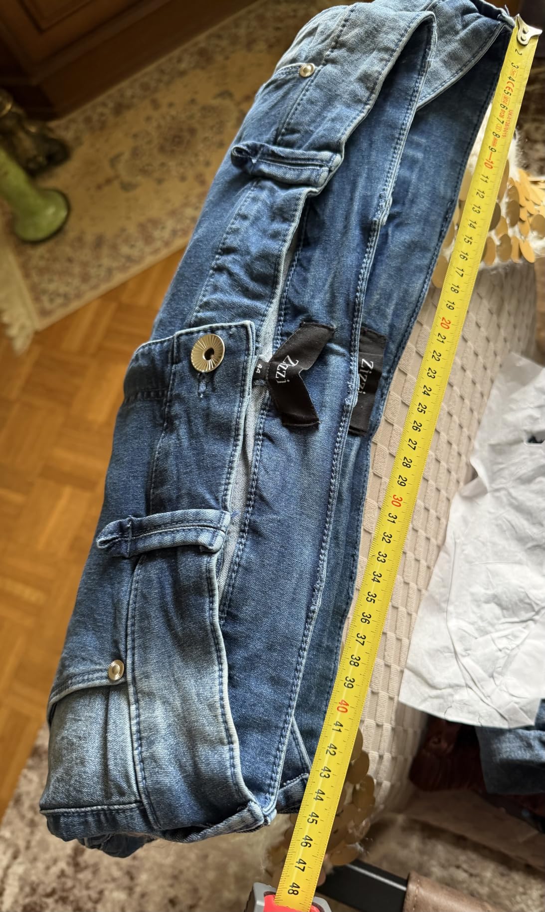 Zizzi Jeans Capri-Jeans Slim Fit 3/4 Dark Blue Denim Gr. 44