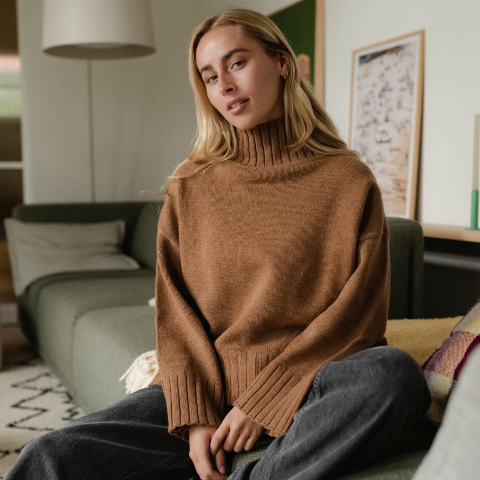 NORDLICHT Mina Wollpullover Rollkragen Recyclingwolle