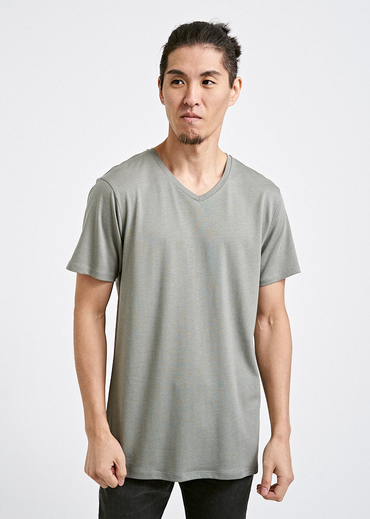 Wijld Alex V-Ausschnitt Woodshirt Herren Agave Green