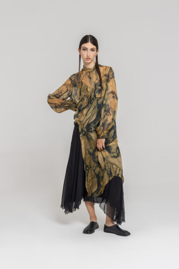 Sanctamuerte Abiti Chemisier Coreano Kleid Marble