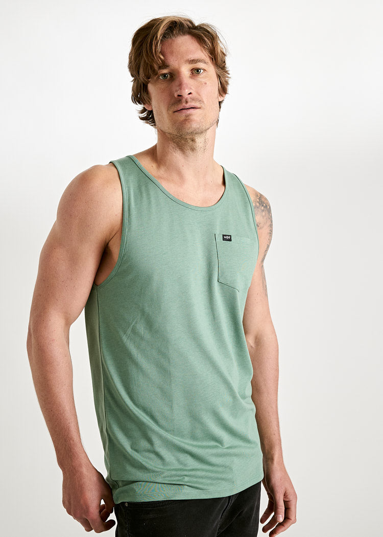 Wijld Tank Top Michel Top Grün Brusttasche Bio