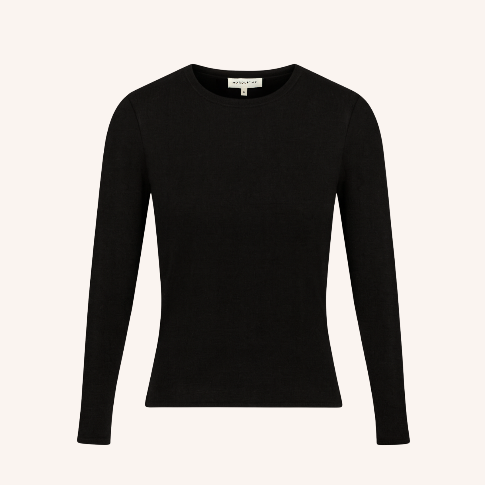 NORDLICHT Lica Ripp Langarmshirt Schwarz Bio