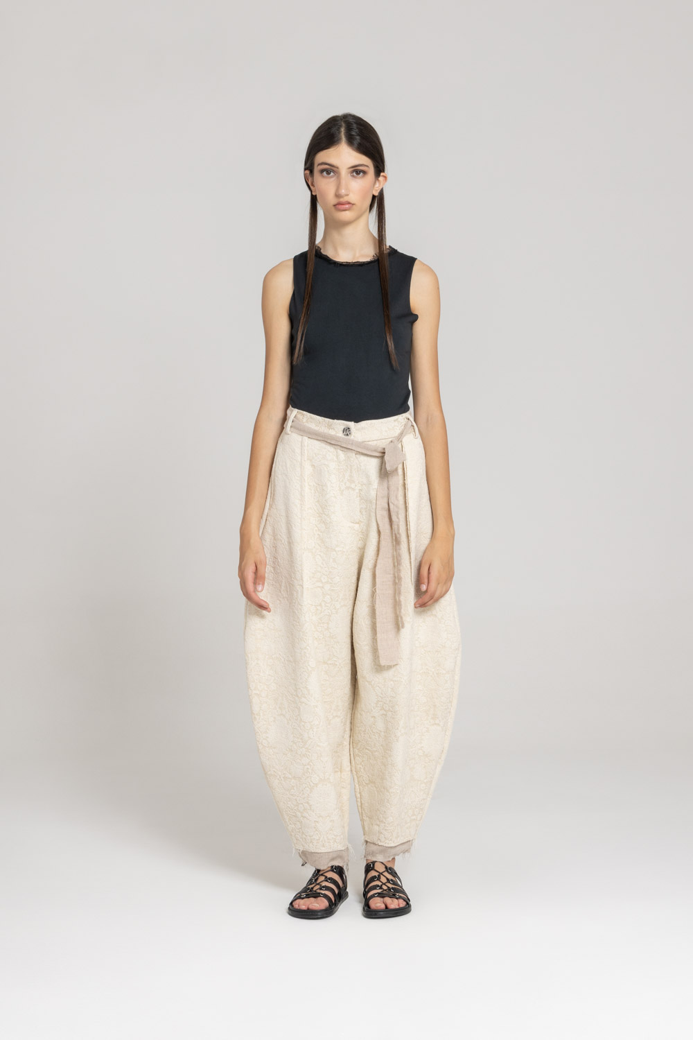 Sanctamuerte Pantaloni Hose Over Baumwolle Weit