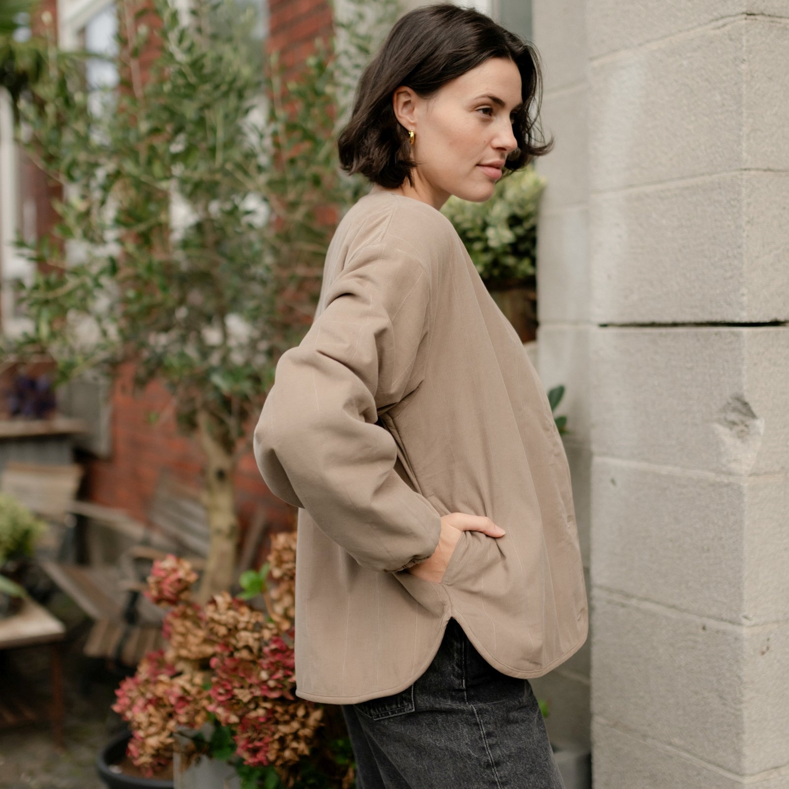 NORDLICHT Jana Cord Jacke Braun – Bio-Baumwolle