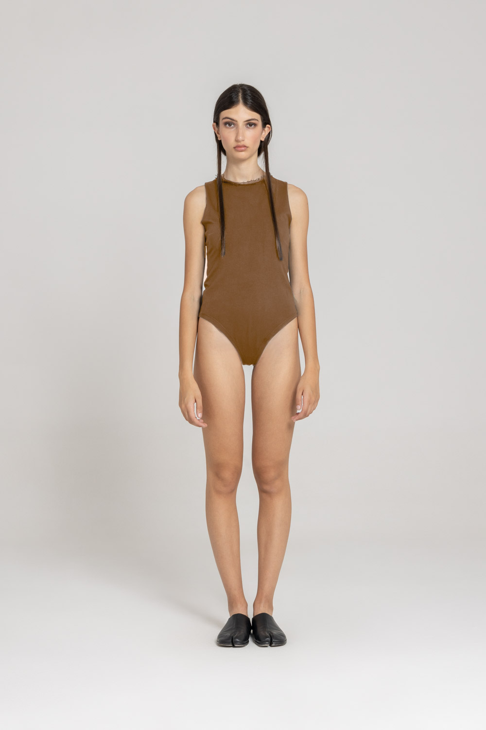 Sanctamuerte Top Body Girocollo Baumwollbody mit Rundhals