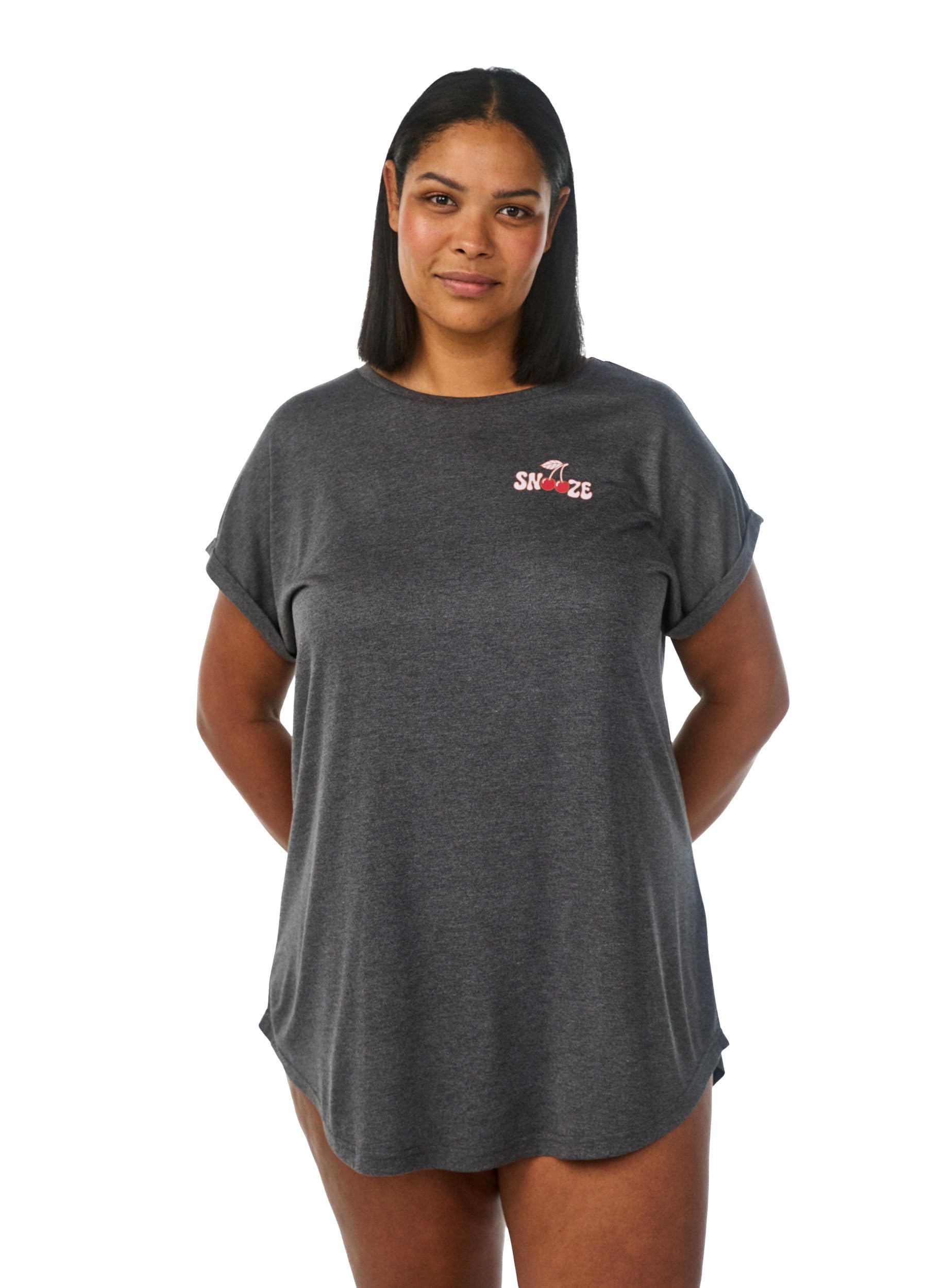 Zizzi Nightwear Nachthemd Viskose mit Druck