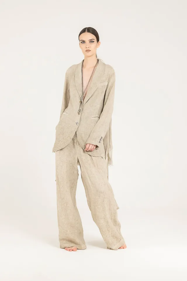 Sanctamuerte Capispalla Blazer Loose Blazer Leinen locker