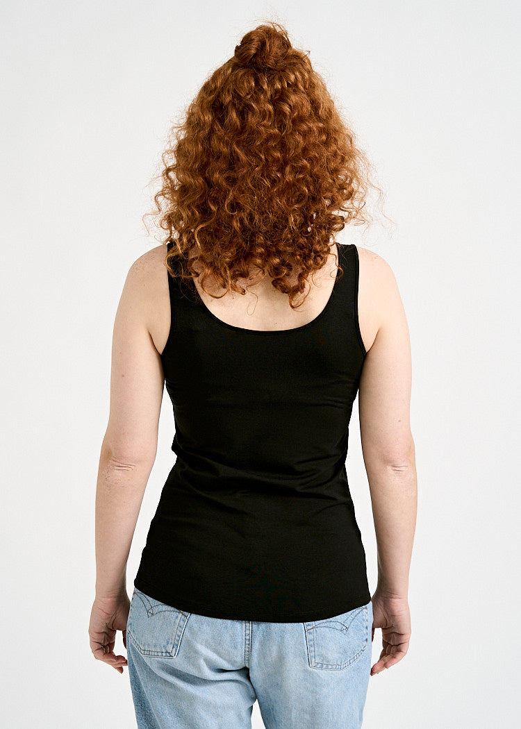 Wijld Melanie Black Tank Top Damen Schwarz Lyocell