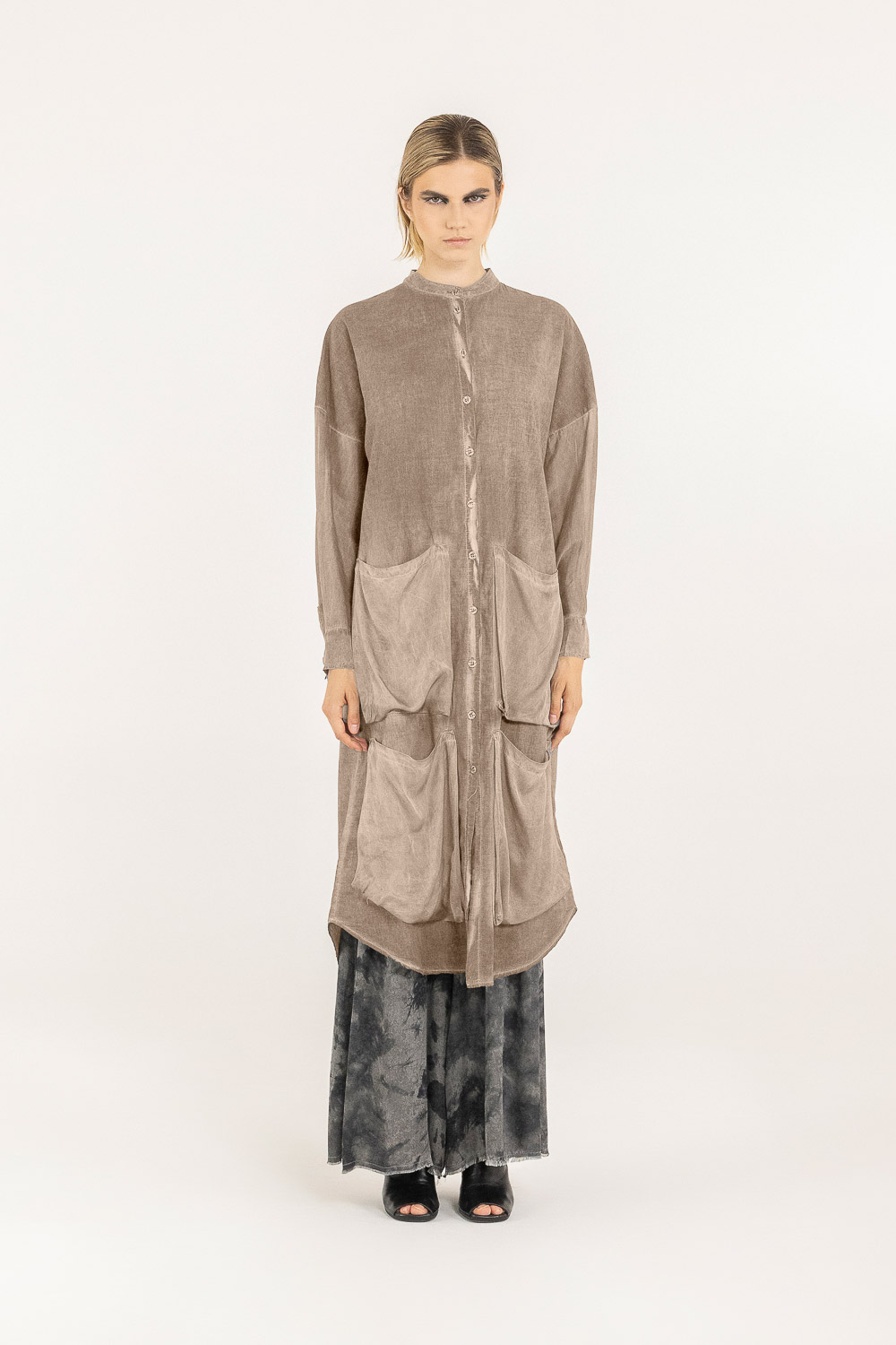 Sanctamuerte Abiti Chemisier Coreano Bluse Musselin