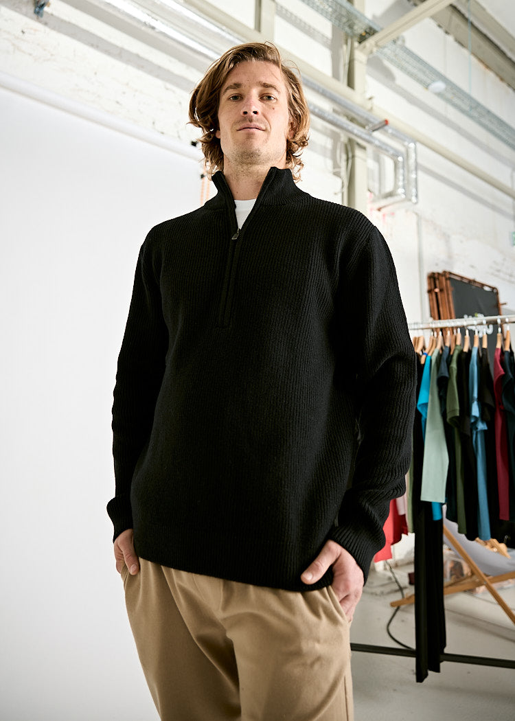 Wijld Strickpullover Tim Nero Herren Troyer Wolle