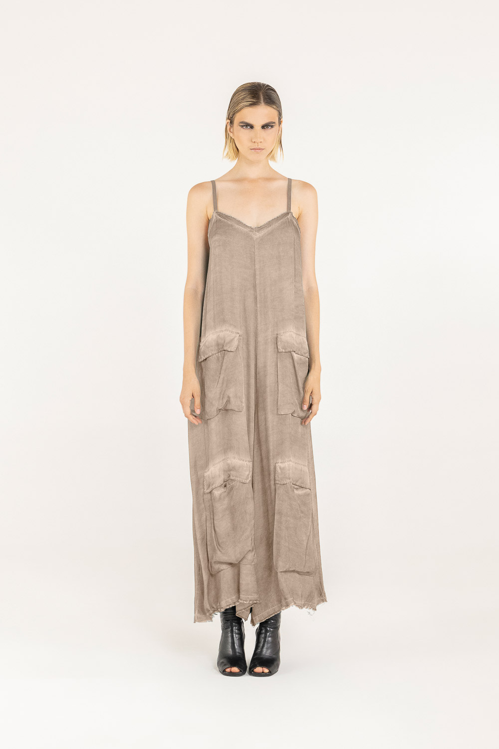 Sanctamuerte Abiti Salopette Palazzo Overall Viskose 4 Taschen