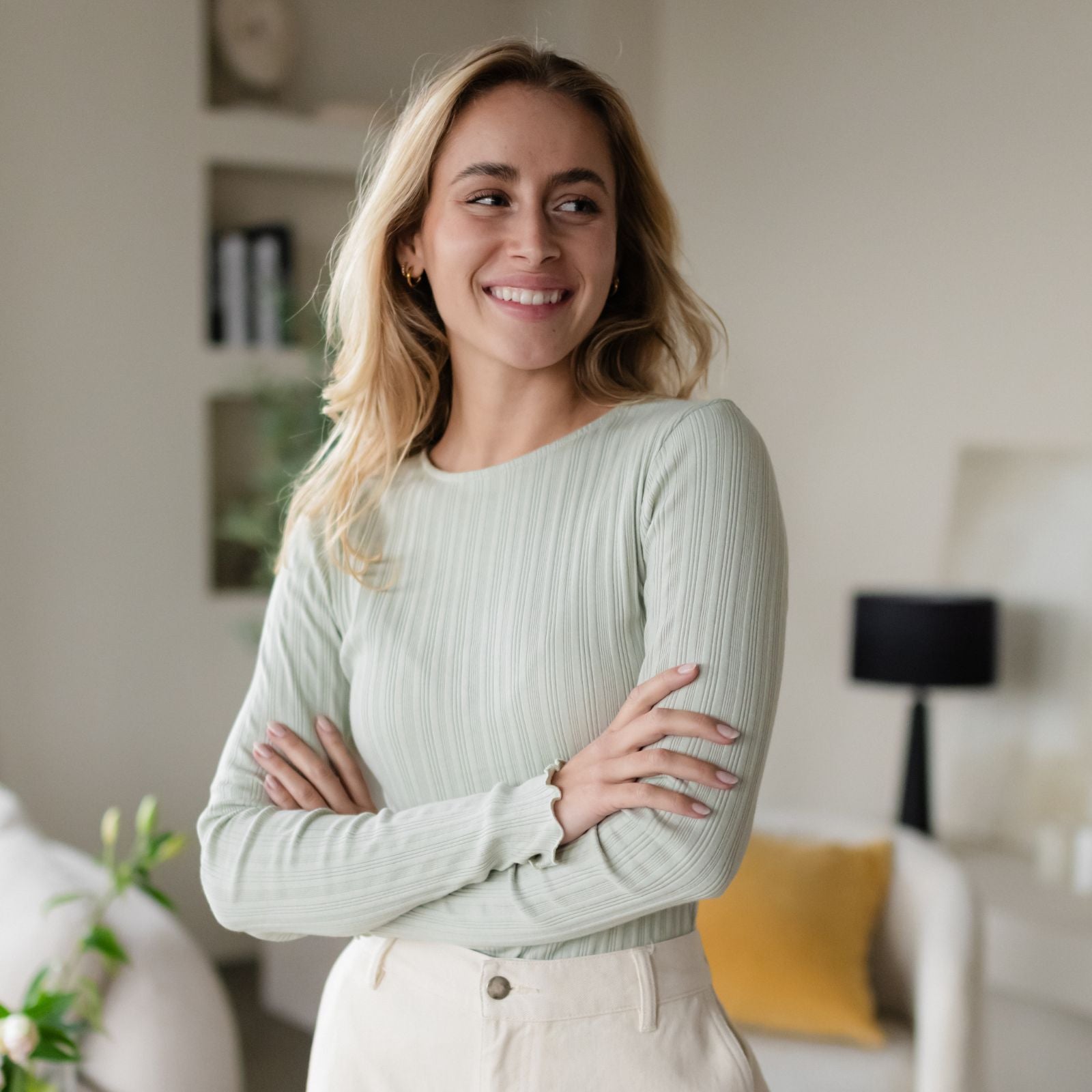 Nordlicht Maja Langarmshirt Salbei Bio-Baumwolle