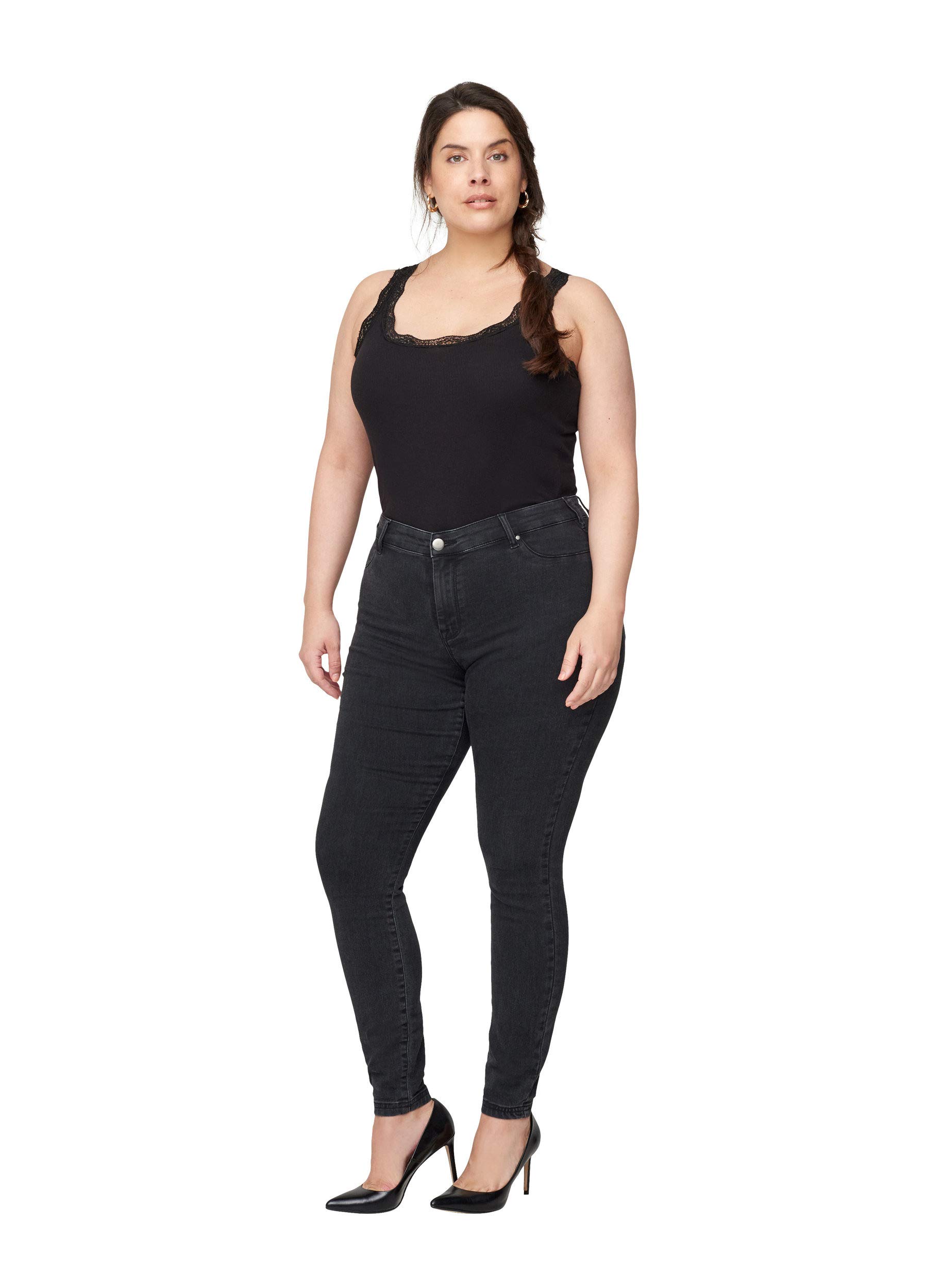 Zizzi Jeggings Damen große Größen Stretch Baumwolle