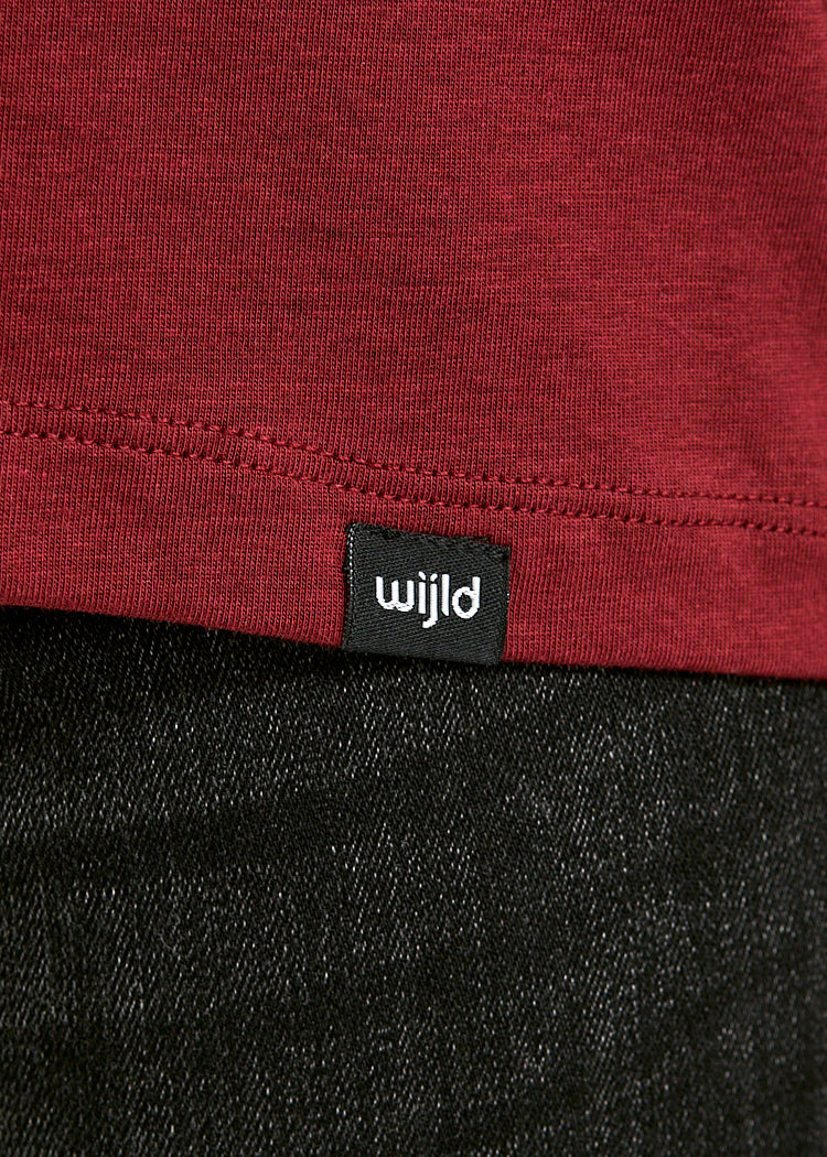 Wijld Woodshirt Frida Merlot Damen T-Shirt Rot Basic