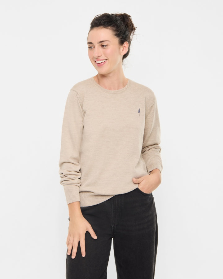 NIKIN TreePullover Merino Wool Pullover Caramel Mel Damen