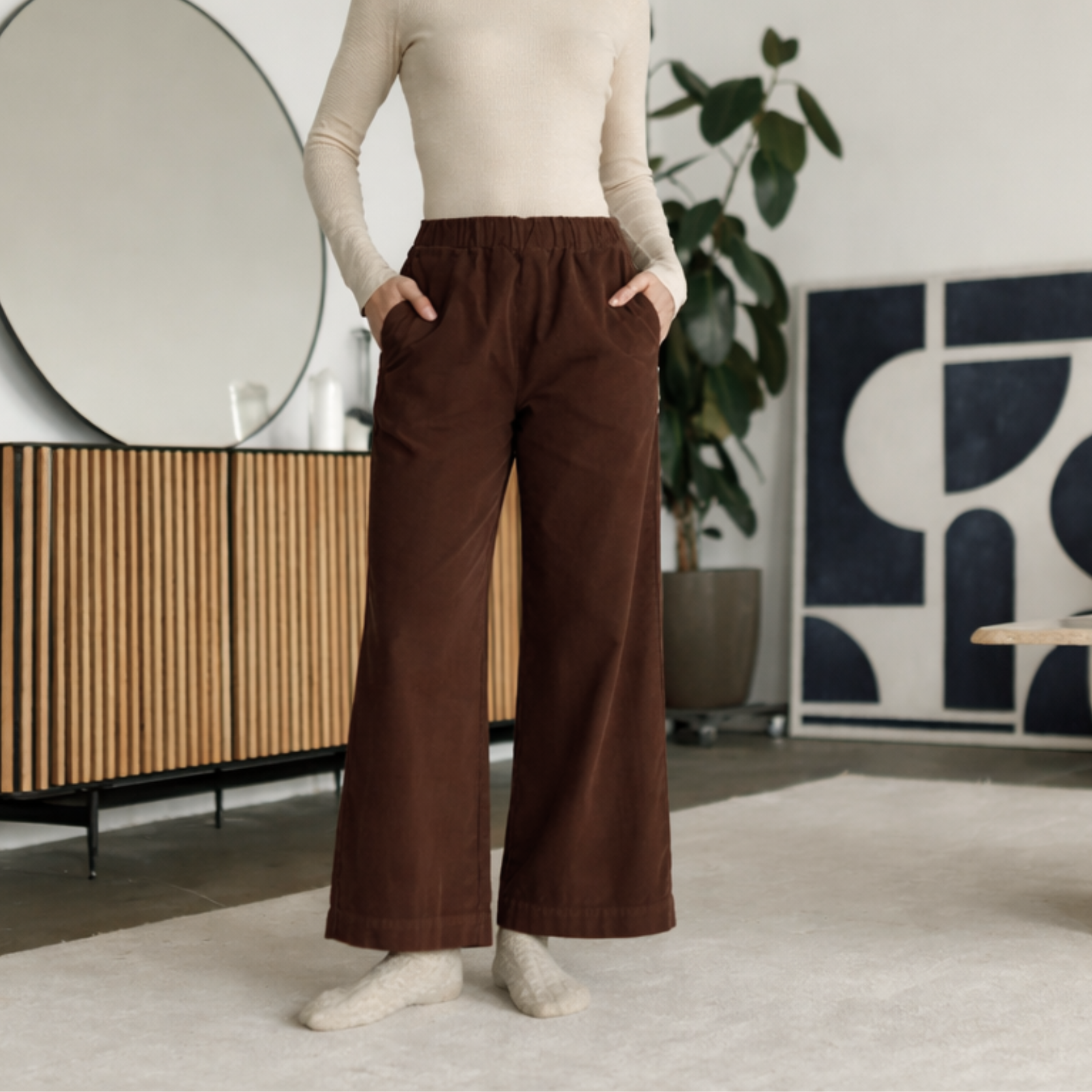 NORDLICHT Hosen Nala Cord Culotte Braun Bio