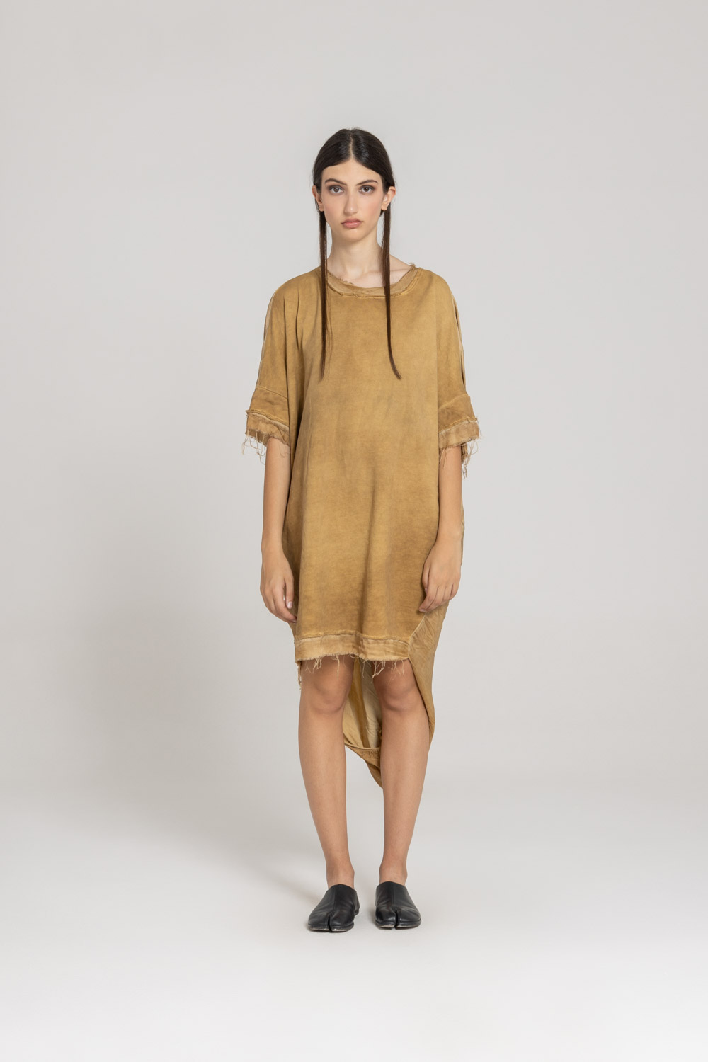 Sanctamuerte Abiti Midi Over Kleid Sweat Viskose-Satin