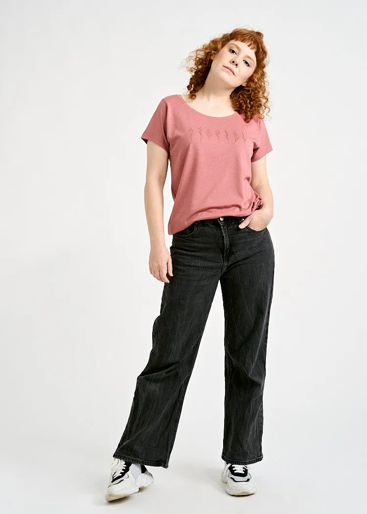 Wijld Lena T-Shirt Damen Bloom Print Relaxed Slim