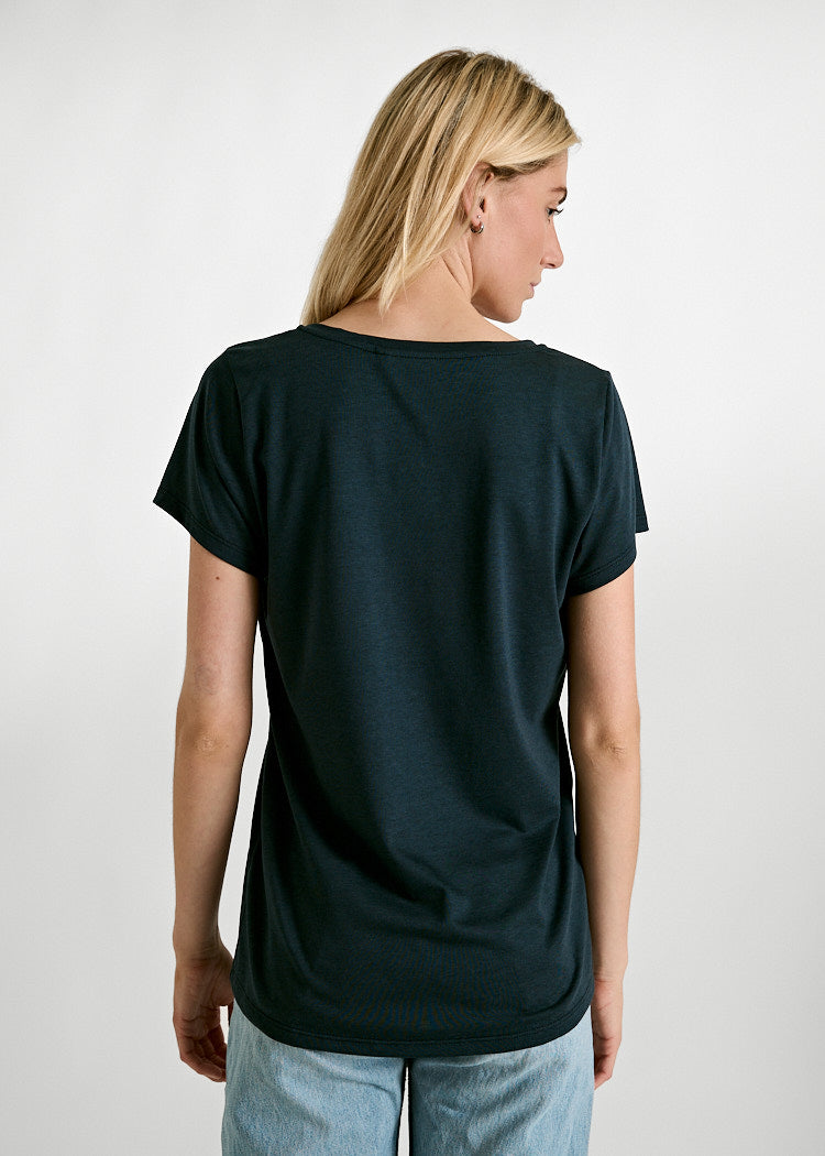 Wijld Lena Brushed Fields Damen T-Shirt Holzfaser