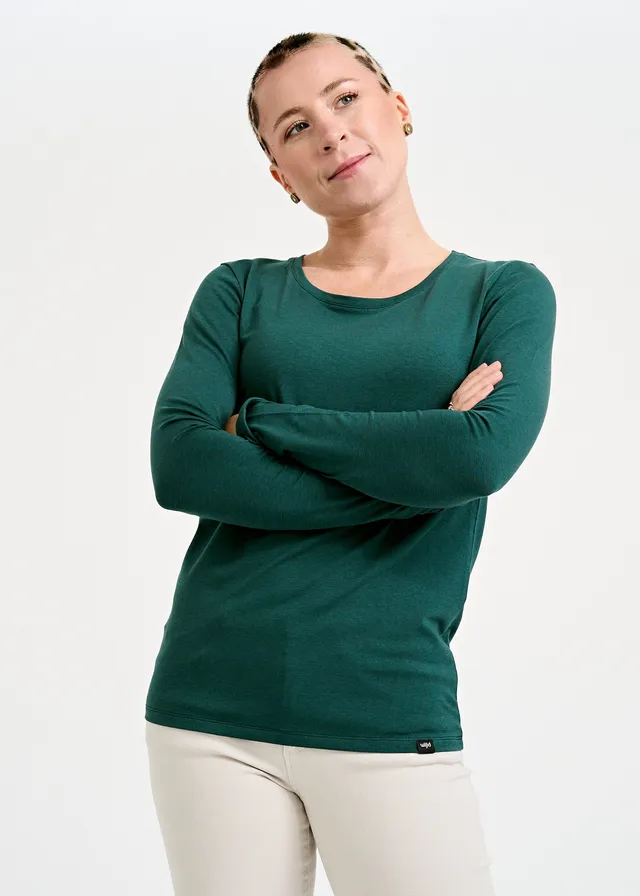 Wijld Maya Langarmshirt Sea Moss Lyocell Damen