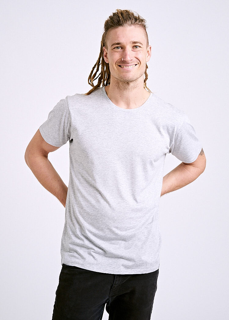 Wijld Alex WoodShirt Herren T-Shirt Gray Melange Bio