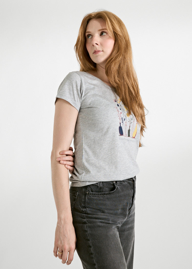 Wijld Sarah Natures Smile Damen T-Shirt Grau