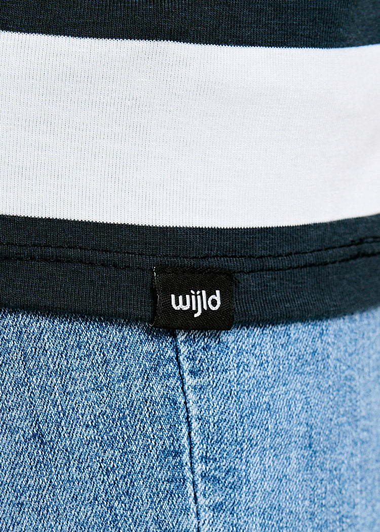 Wijld Timo Big Stripes Herren T-Shirt Gestreift Lyocell