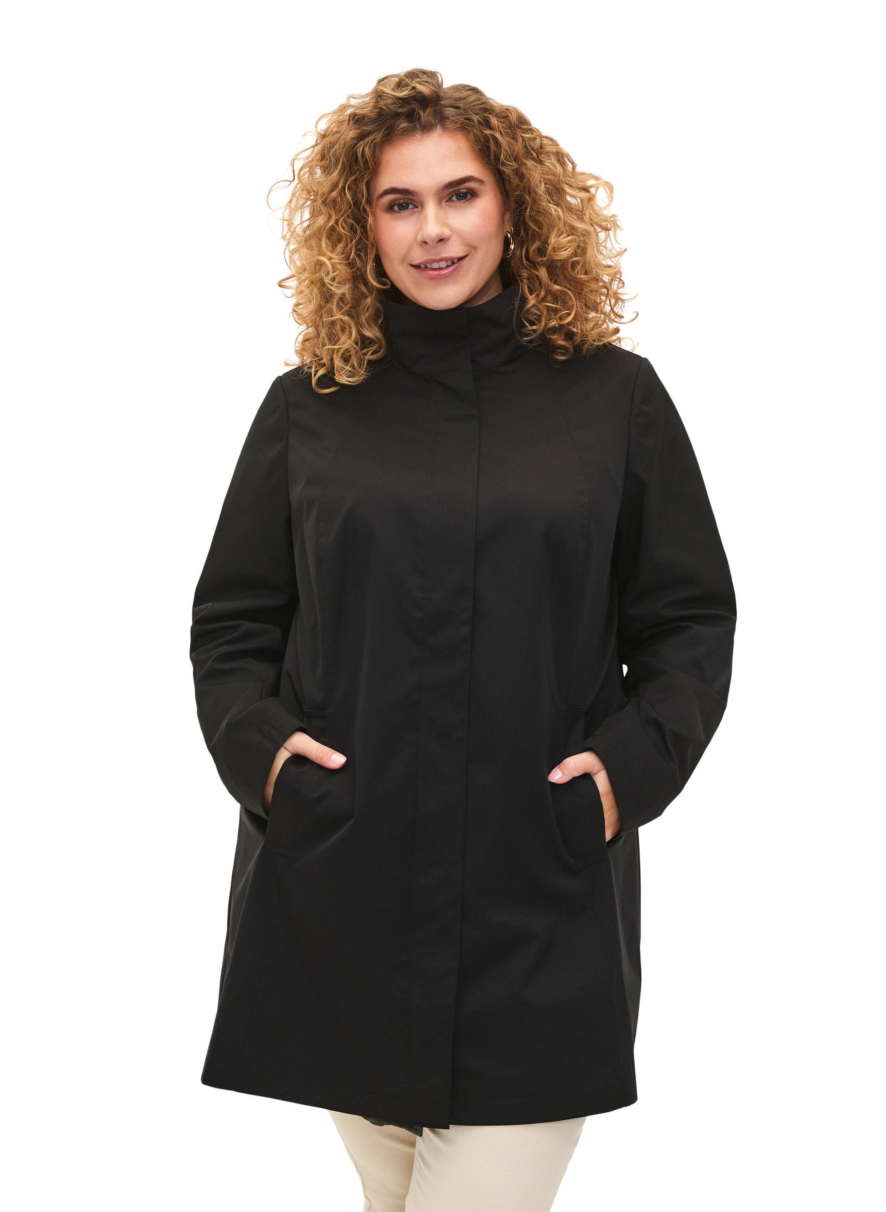 Zizzi Jacke Große Größen Kragen mit Reißverschluss