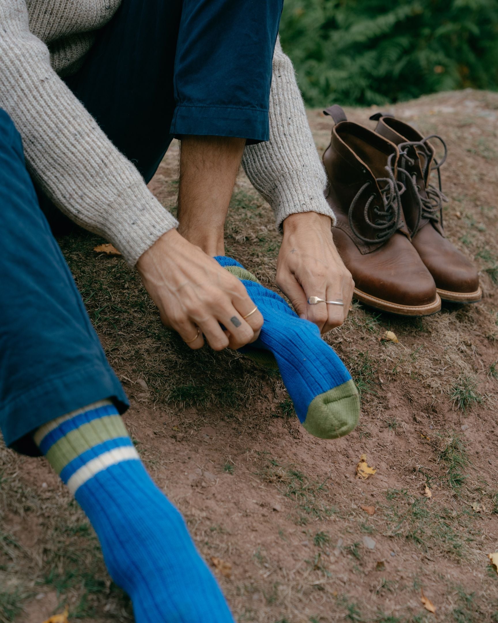 Peregrine Park Socken Cobalt Merino