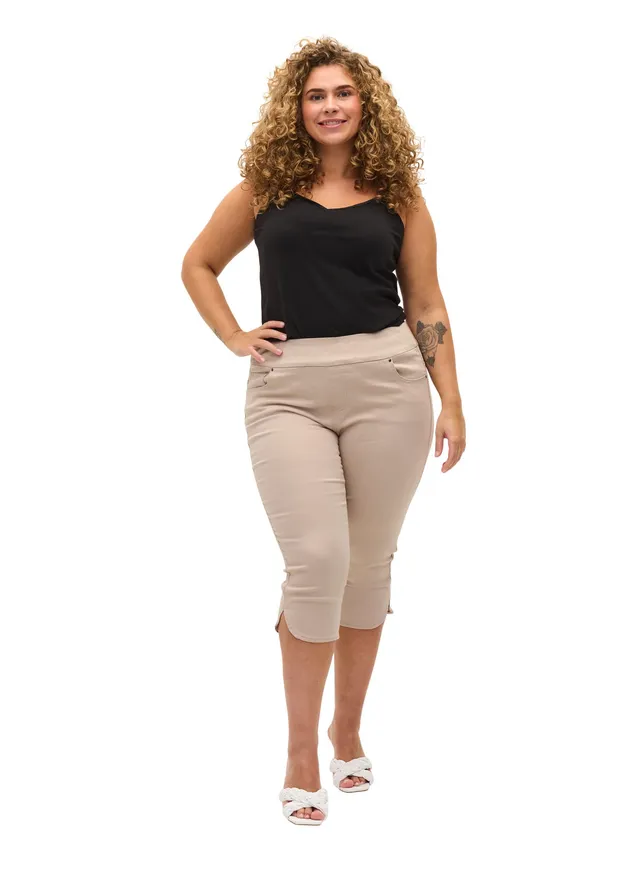 Zizzi Trousers & Leggings Caprihose Rainy Day 46-48 Baumwolle