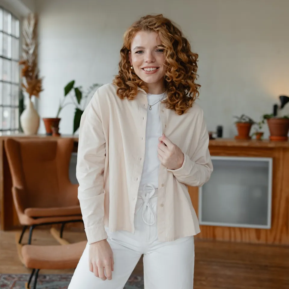 NORDLICHT Blusen Siri Cord Bluse Bio-Baumwolle